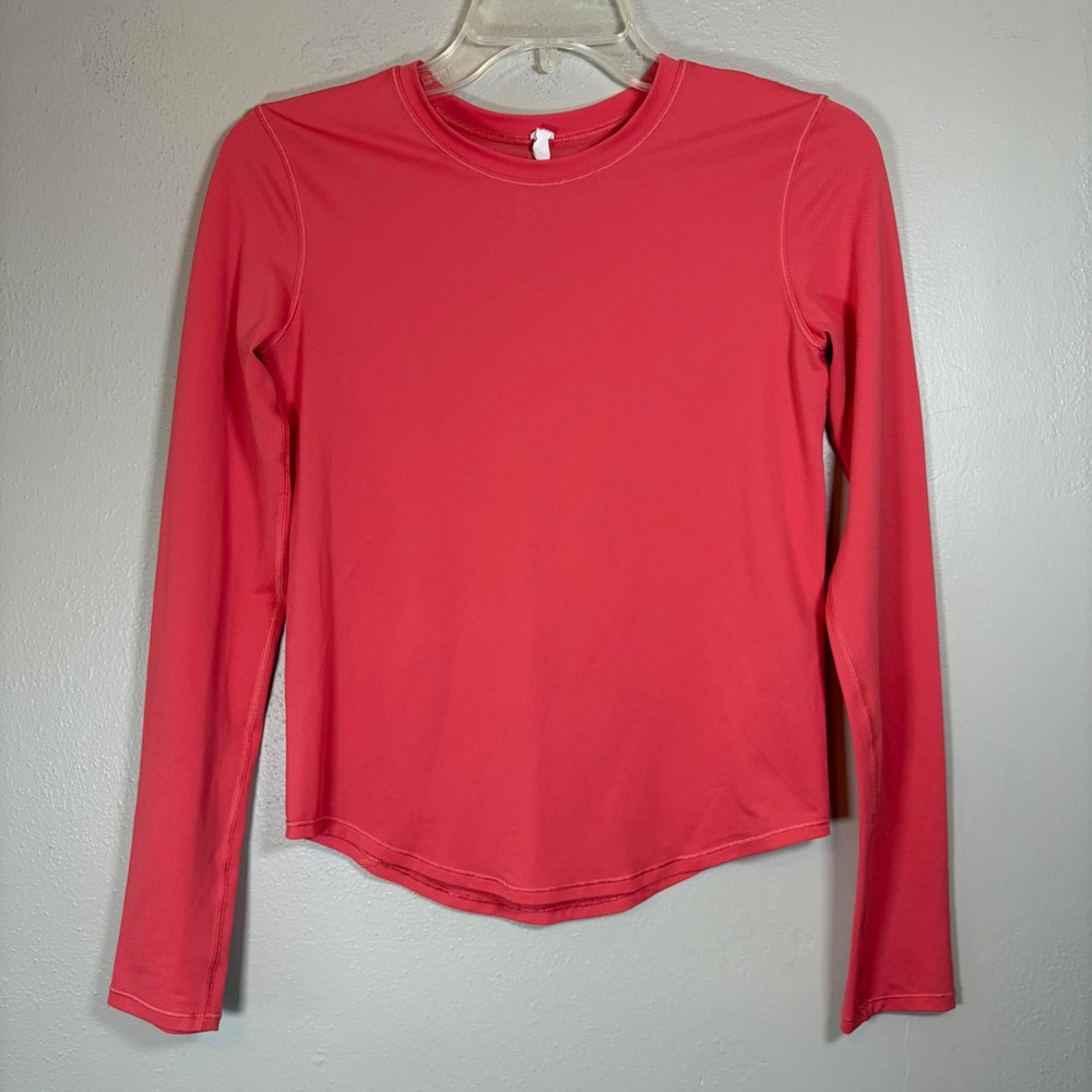 Lululemon Swiftly Tech Long Sleeve Shirt‎ 2.0 Pink Coral Size 0 LW3EQHS
